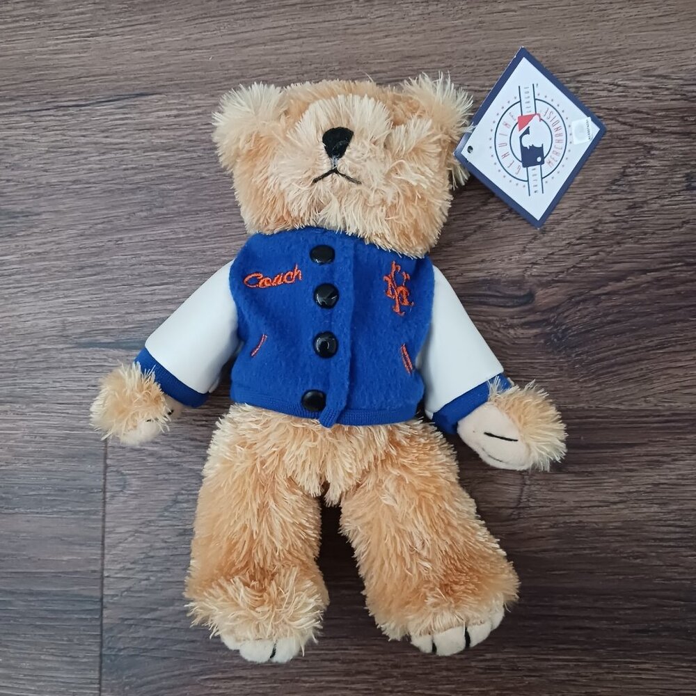 Official‎ MLB NY Mets Coach Plush Teddy Bear 9" Good Stuff New Tag 2008